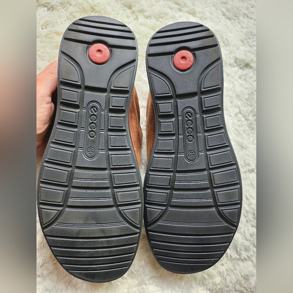 ECCO Men's Suede Leather Slip-on Shoes, Size 12/46, Shock Point Soles - Picture 8 of 14